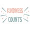 Cute hand drawn lettering kindness counts quote vector card illustration