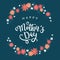 Cute hand drawn Mother`s Day design with lovely flowers, great for cards, wallpapers, banners - vector design