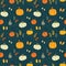 Cute hand drawn pumpkin seamless pattern, hand drawn pumpkins - great as Thanksgiving background, textiles, banners, wallpapers,