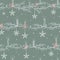 Cute hand drawn seamless pattern with candles, branches and christmas decoration - x mas background, great for textiles, banners,