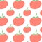 Cute hand drawn seamless pattern - Tomato - vector