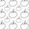 Cute hand drawn seamless pattern - Tomato - vector