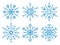 Cute hand drawn snowflake collection