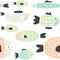 Cute handdrawn colorful fish seamless pattern