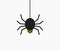 Cute hanging spider. Halloween