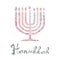 Cute Hanukkah greeting card, invitation