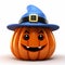 Cute Hanukkah Jackolantern 3d Render With Firefighter Hat