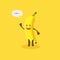 Cute happy banana cartoon character vector design