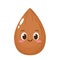 Cute happy brown almond character