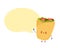 Cute happy burrito with speech bubble