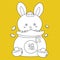 Cute Happy Chinese New Year Rabbit 2023 Digital Stamp