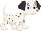 Cute happy dalmatian dog cartoon