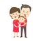 Cute and Happy Family Character Vector.