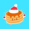 Cute happy funny christmas pancake