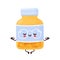 Cute happy funny pill bottle meditate