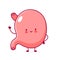 Cute happy funny stomach organ