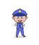 Cute Happy Innocent Cartoon Officer Character