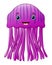 Cute happy jellyfish cartoon