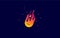 Cute Happy Little Fire Shining in Space