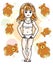 Cute happy little red-haired girl in underwear posing on teddy b