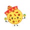 Cute happy mexican pizza character