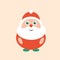 Cute and happy modern smiling santa clause art
