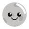 Cute happy moon weather icon