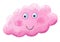 Cute happy pink cloud