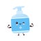 Cute happy smiling antiseptic bottle