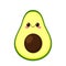 Cute happy smiling avocado character