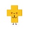 Cute happy smiling christian cross pray