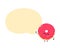 Cute happy smiling donut with speech bubble