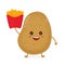 Cute happy smiling funny potato