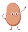 Cute happy smiling funny potato. Vector flat cartoon character illustration icon design