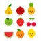 Cute happy smiling funny raw fruit