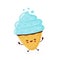 Cute happy smiling ice cream cone