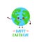 Cute happy smiling kawaii Earth planet