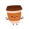 Cute happy strong coffee paper cup