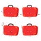 Cute happy suitcase character set collection