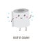 Cute happy toilet paper keep clean vector design