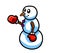 Cute Happy Waving Snowman