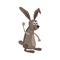 Cute Hare, forest animal, suitable for books, websites, applications, trend style graphics, vector, illustration