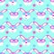 Cute hares with glasses child seamless, pattern