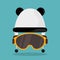 Cute hat earflap with glasses winter