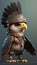 Cute Hawk Animal Warrior 3D Game Model Generative AI