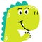 Cute Head dinosaur tyrannosaurus  design cartoon