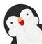 Cute Head penguin cartoon vector