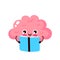 Cute healthy happy human brain organ