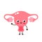 Cute healthy happy human uterus