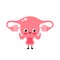 Cute healthy strong smiling happy uterus